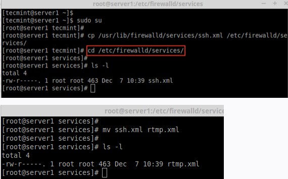 RHEL/CentOS 7ԼFedoraFirewallD