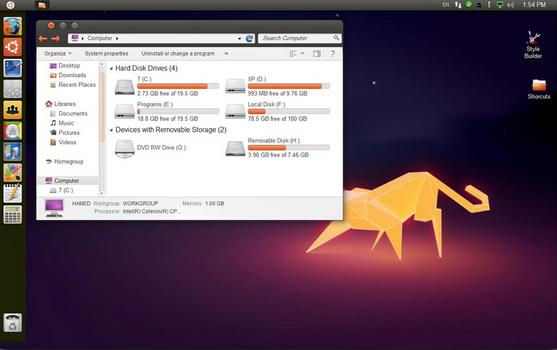 Ubuntu Skin PackWindows 7Ubuntu