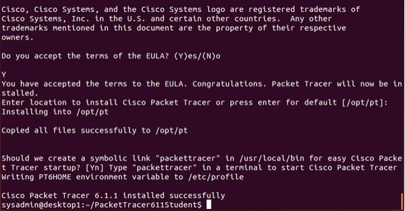 LinuxаװCisco Packet Tracer