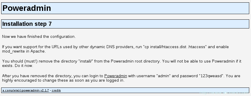 RHEL/CentOS 7аװPowerDNSPowerAdmin