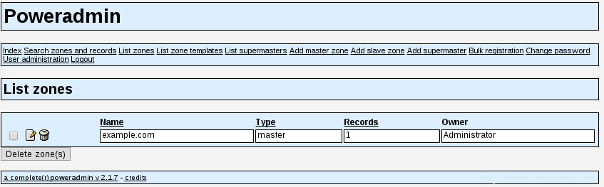 RHEL/CentOS 7аװPowerDNSPowerAdmin