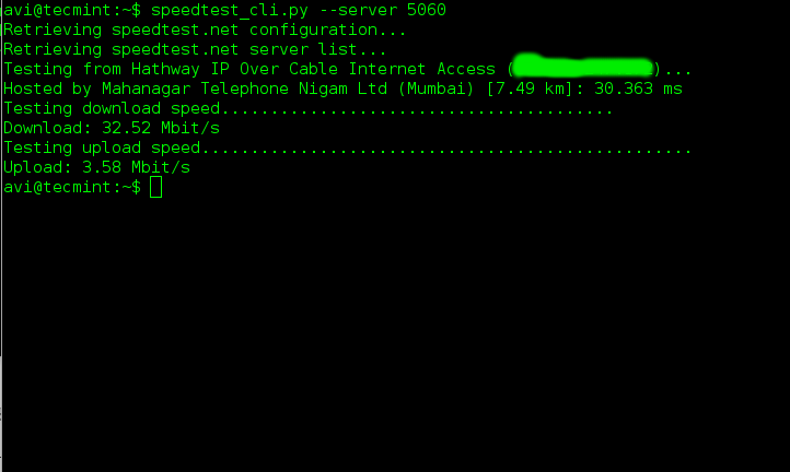 йSpeedtest-CLI