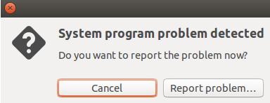 Ubuntu System Program Problem Detected