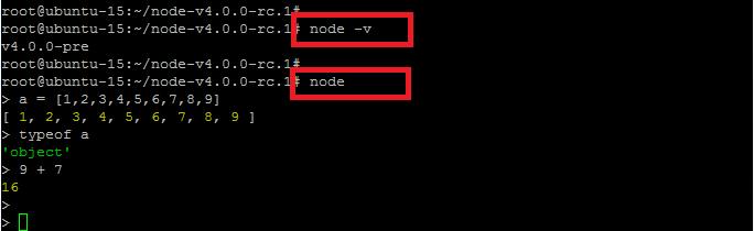 Ubuntu 14.04/15.04Node JS v4.0.0
