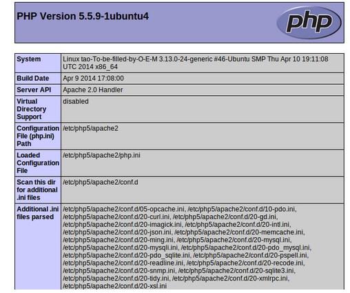 Ubuntu°װApache+php5+mysql+phpmyadmin