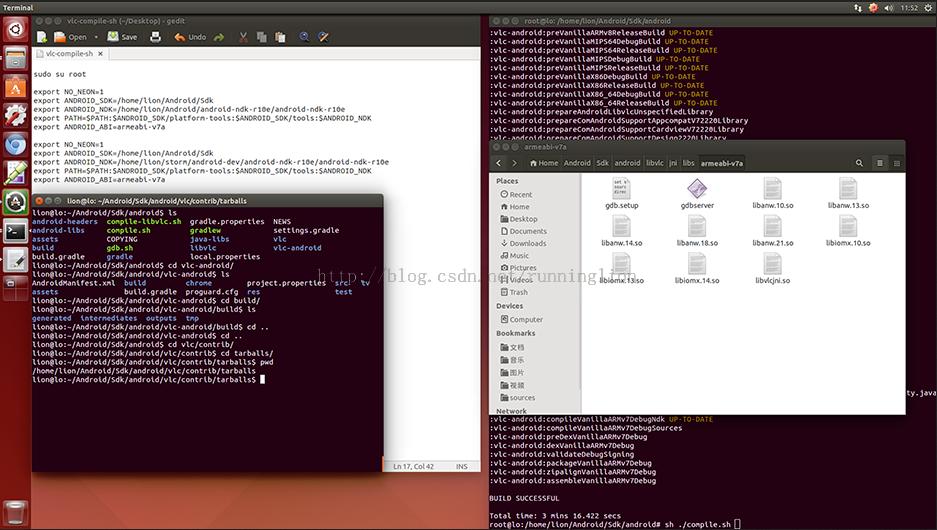 Ubuntu14.04 vlc-for-android