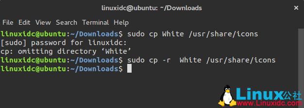 Ubuntuϵͳcp: omitting directory `White'