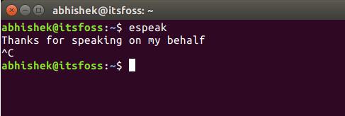 eSpeak:Linuxıת