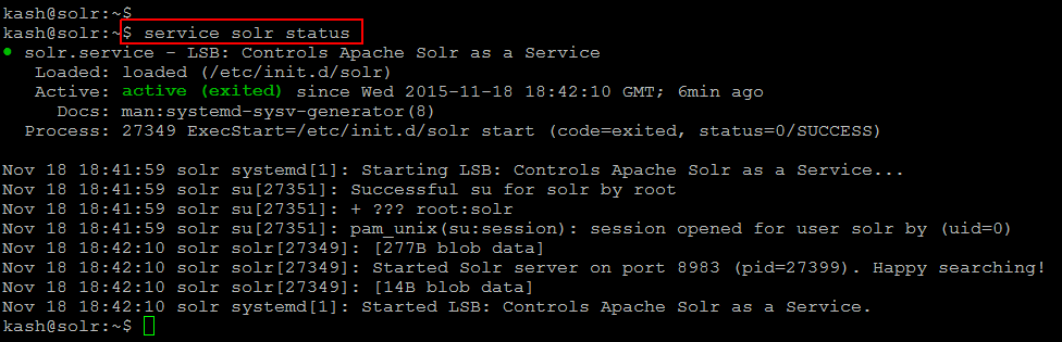 Ubuntu 14/15Apache Solr