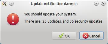 ɵKubuntu˵ʾUpdate notification daemon