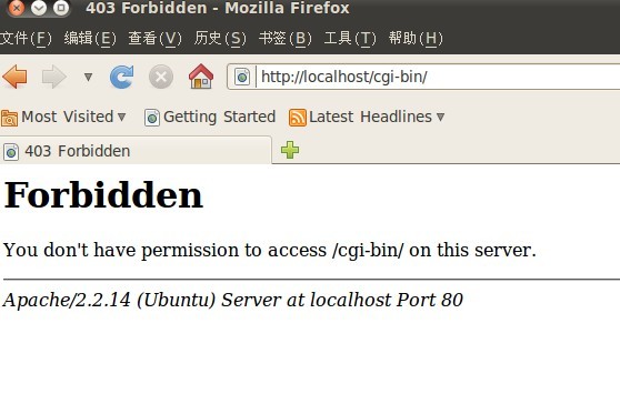 ubuntu apache cgi You don't have permission to access /cgi-b