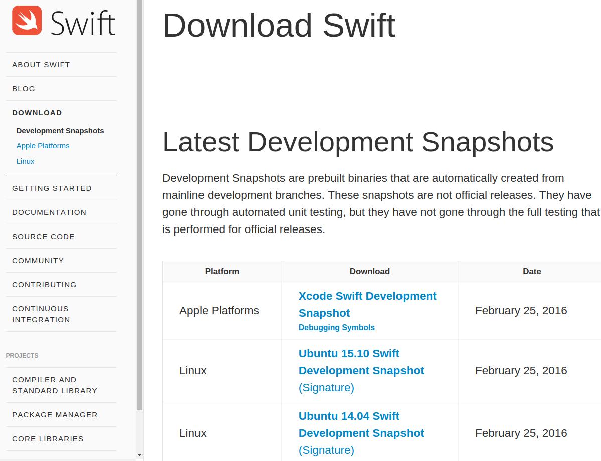 Ubuntu 14.04Swift3.0