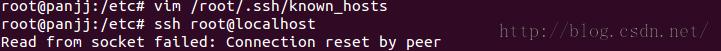UbuntuϵRead from socket failed:Connection reset by peer