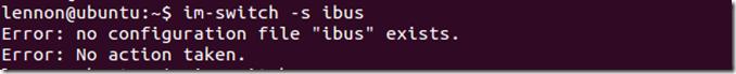 im-switch -s ibusError: no configuration file ibus