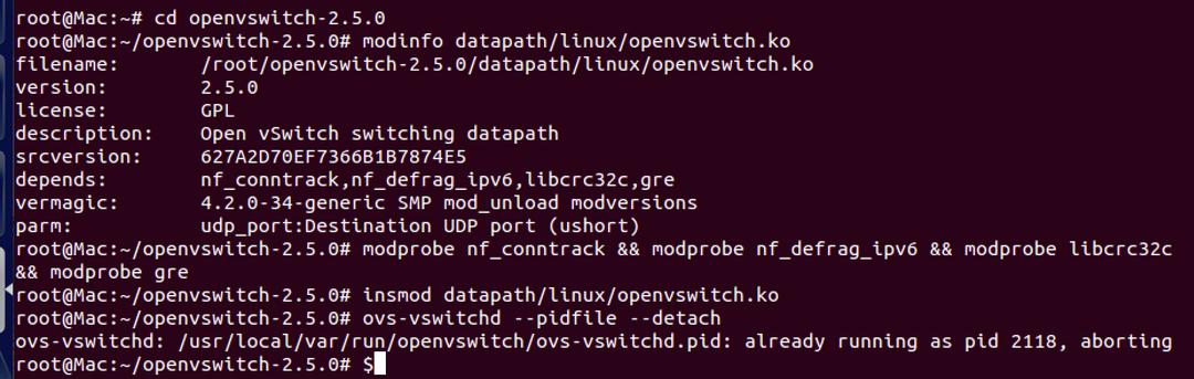 UbuntuOpen vSwitch(OVS)޷޷OVS daemon