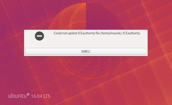 could not update ICEauthority file /home/user/.ICEauthority