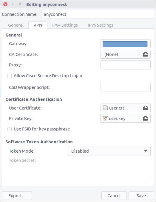 UbuntuʹOpenConnect֤֤ͨķʽAnyconnect VPN