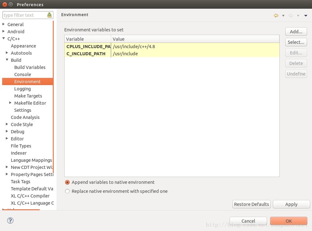 ubuntu 14.04 eclipse½CĿ