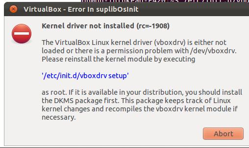 KaliLinuxʾKernel driver not installed(rc=-1908)