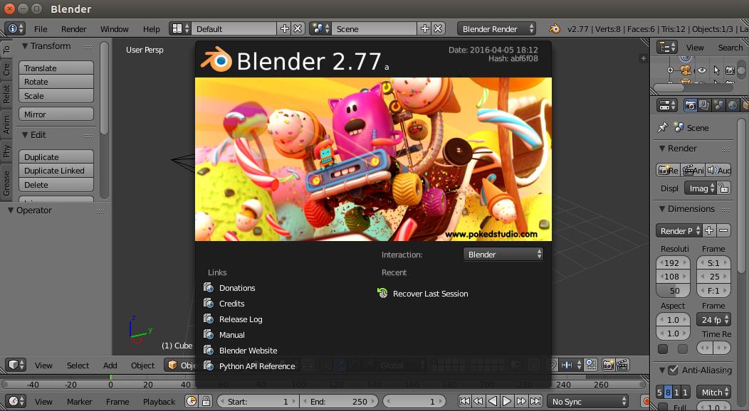 Ubuntu 16.04װBlender