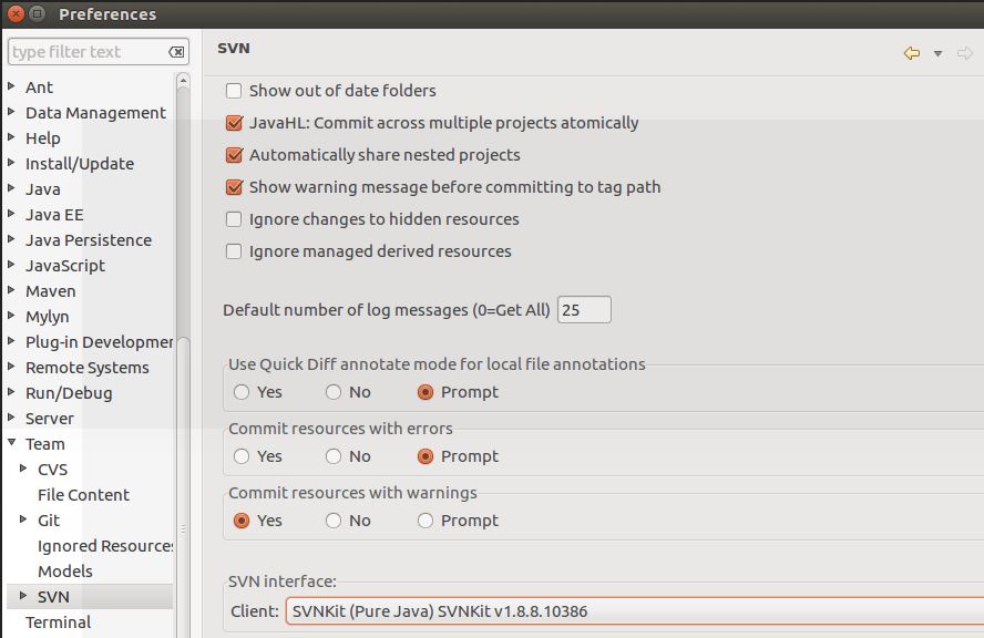 ubuntueclipse+svn