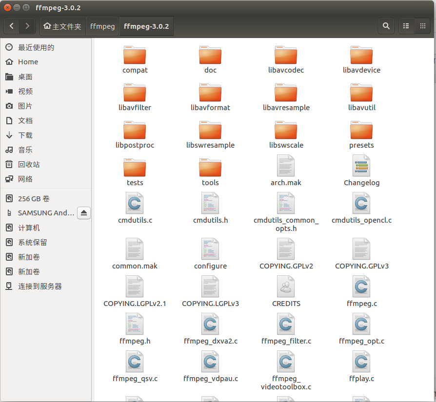 Ubuntu±Android汾ffmepg so⼰Դ