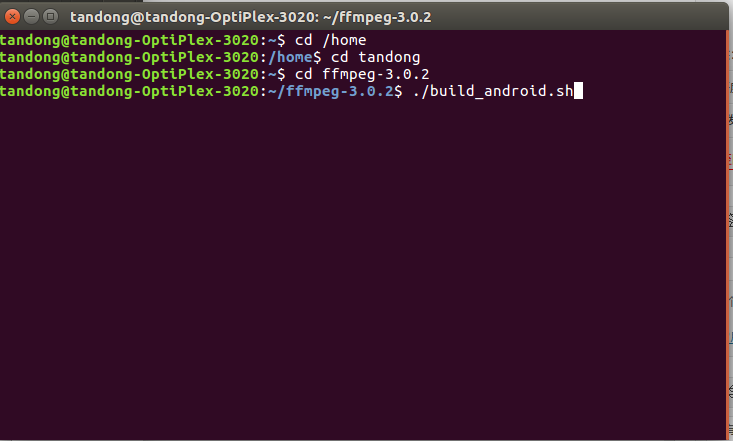 Ubuntu±Android汾ffmepg so⼰Դ