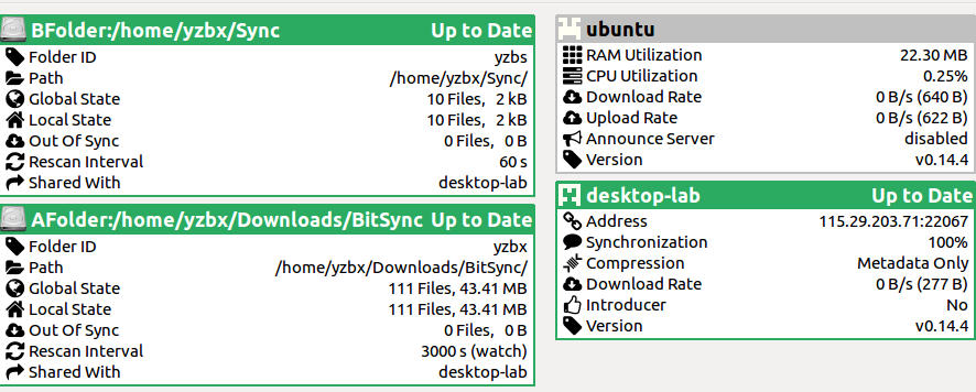 Syncthing gtkͬubuntu16.04µʹ