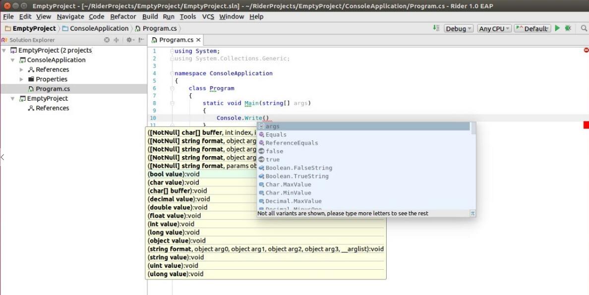 Linux³IDE Rider .NETһ