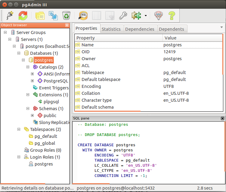 װpostgreSQL+pgcli+pgadmin3