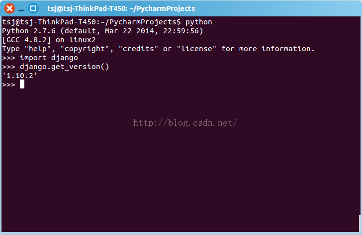 Ubuntu14.04+PycharmdjangohelloworldĿ