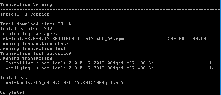 CentOS 7ifconfig: command not found