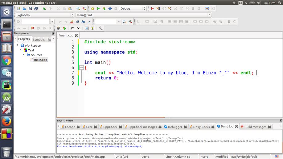 Ubuntu16.04-64bitװC/C++༭Code::Blocks