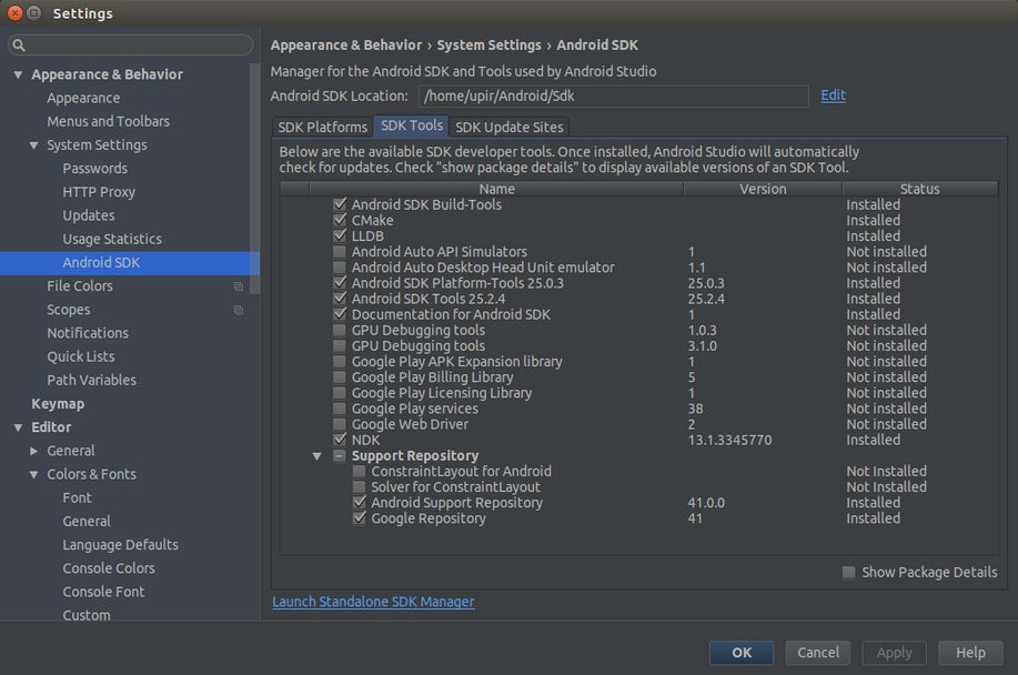 Ubuntu 16.10װAndroid Studio 2.2.3