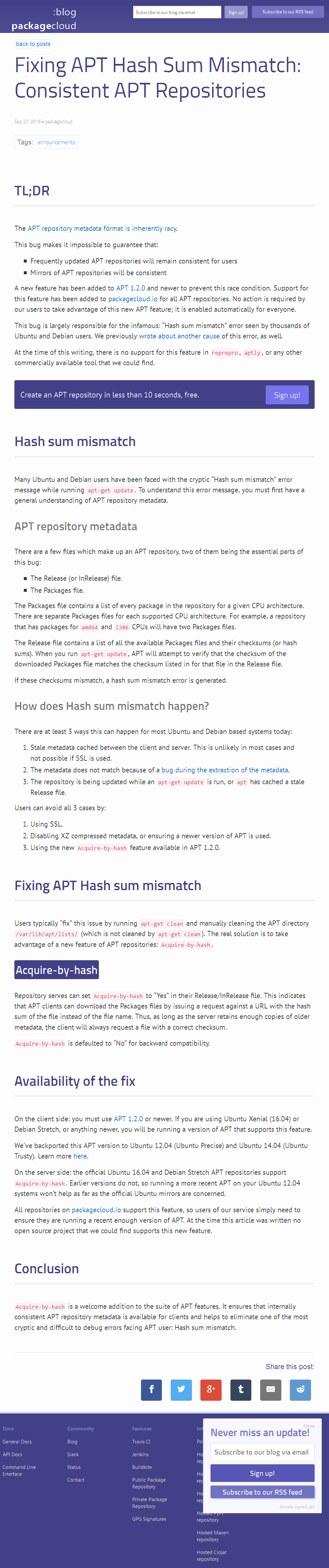 Ubuntuʹapt-get updateʾHash Sum mismatch