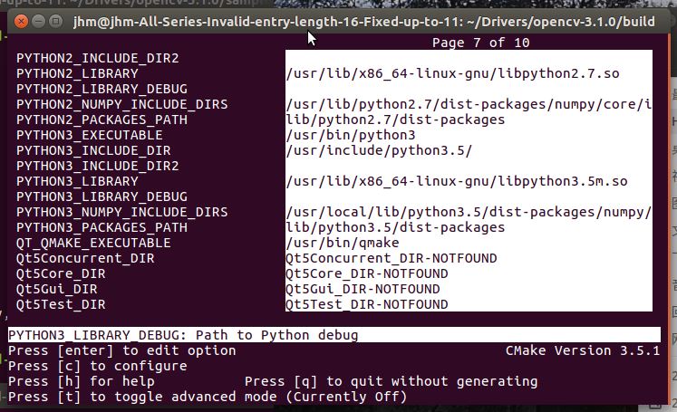 ubuntu16.04opencv3.1+python3.5