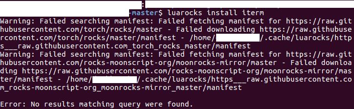 luarocks installʾfailed fetching manifest