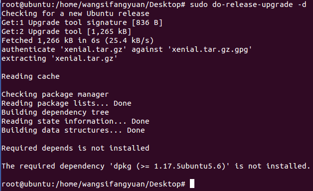 The required dependency 'apt (>= 1.0.1ubuntu2.13)'Ľ