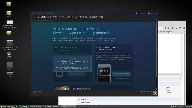 Linux mint 18.1/Ubuntu 16.04װsteam