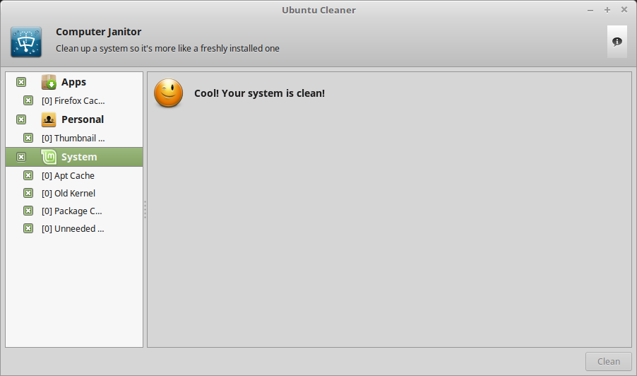 ʹUbuntu CleanerΪUbuntu/LinuxMintͷſռ