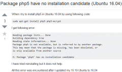 Ubuntu16.04 php5װʧܽ