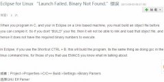 linuxeclipseC++Launch Failed. Binary Not Found.